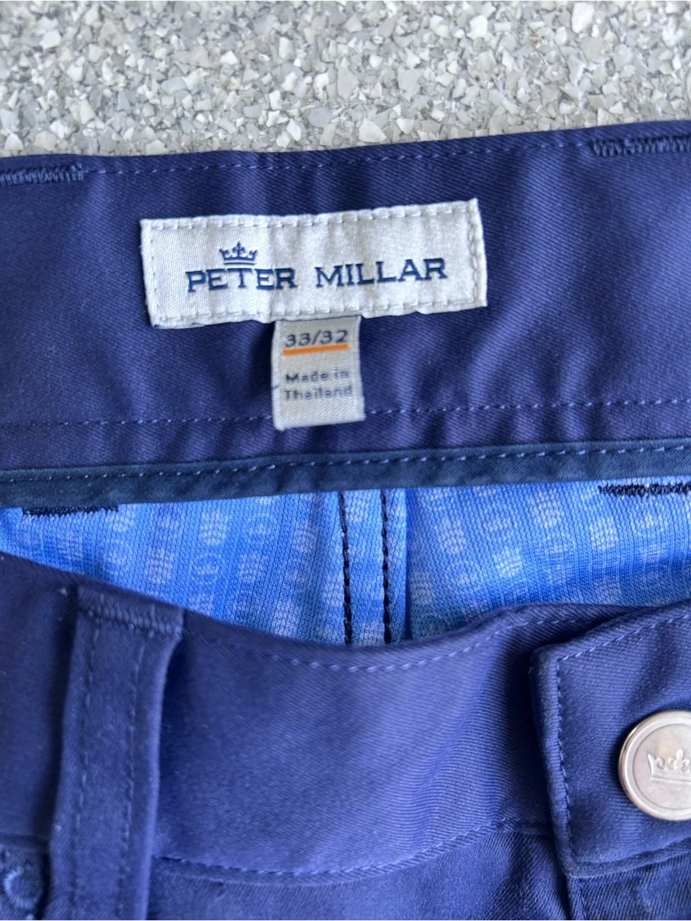 Peter Millar Men's Navy EB66 Performance Pants Size 33x32